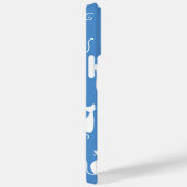 COQUES Case-Mate iPhone BLEU AVEC BLANC SITTING MOTIF CHAT (Verso / Droite)