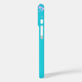 Coques Case-Mate iPhone Bleu avec de petits cœurs arc-en-ciel (Verso / Gauche)