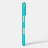 Coques Case-Mate iPhone Bleu avec de petits cœurs arc-en-ciel (Verso / Droite)