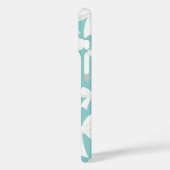 Coques Case-Mate iPhone Bleu avec perles et vaches blanches Coquette (Verso / Gauche)
