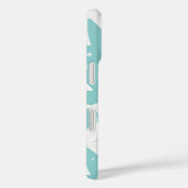Coques Case-Mate iPhone Bleu avec perles et vaches blanches Coquette (Verso / Droite)