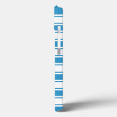Coques Case-Mate iPhone Bleu, bande horizontale (Verso / Gauche)