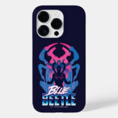 Coques Case-Mate iPhone Bleu Beetle Rétrowave contre graphique (Verso)