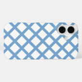 Coques Case-Mate iPhone Bleu Blanc Arlequin Diamond Motif (Verso (horizontal))