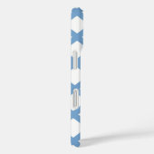 Coques Case-Mate iPhone Bleu Blanc Arlequin Diamond Motif (Verso / Droite)
