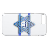 Coques Case-Mate iPhone Bleu blanc et l'étoile de David (Dos (Horizontal))