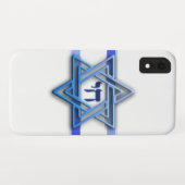 Coques Case-Mate iPhone Bleu blanc et l'étoile de David - iPhone 4 -Coque (Dos (Horizontal))