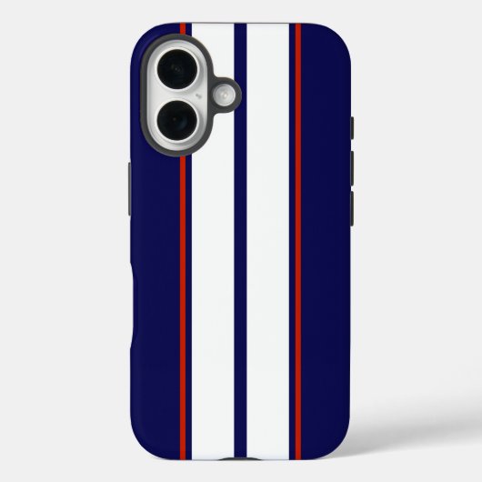 Coques Case-Mate iPhone Bleu, blanc et rouge Classy (Verso)