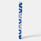 Coques Case-Mate iPhone Bleu Blanc Méditerranéen Carrelage Triangles Chic (Verso / Droite)