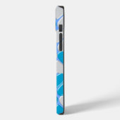 Coques Case-Mate iPhone Bleu, blanc motif bavarois. (Verso / Gauche)