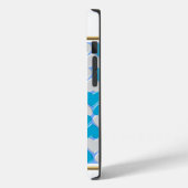 Coques Case-Mate iPhone Bleu, blanc motif bavarois. (Verso / Gauche)