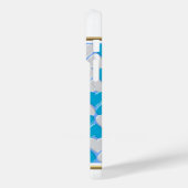 Coques Case-Mate iPhone Bleu, blanc motif bavarois. (Verso / Gauche)