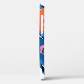 Coques Case-Mate iPhone Bleu Blanc Rouge : Scandinave Florale. (Verso / Gauche)