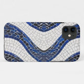 Coques Case-Mate iPhone Bleu blanc Vague Motif 04 (Dos (Horizontal))