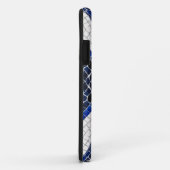 Coques Case-Mate iPhone Bleu blanc Vague Motif 04 (Dos/Droite)