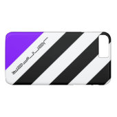 Coques Case-Mate iPhone Bleu, Blanc, Violet Personnalisé avec le nom (Dos (Horizontal))