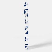 Coques Case-Mate iPhone bleu blanc volleyballs motif avec monogramme (Verso / Gauche)