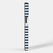 Coques Case-Mate iPhone Bleu/Blancs monogrammes (Verso / Droite)