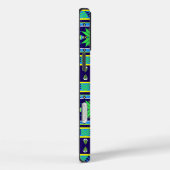 Coques Case-Mate iPhone Bleu Bleu Aztec (Verso / Droite)