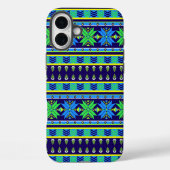 Coques Case-Mate iPhone Bleu Bleu Aztec (Verso)