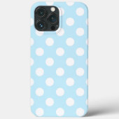 Coques Case-Mate iPhone Bleu Bleu Clair Avec Grand Pois Élégant (Verso)
