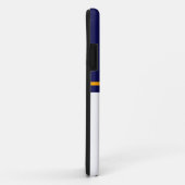 Coques Case-Mate iPhone Bleu bleu marine Bleu Blocage Bleu Barrage Jaune B (Dos/Droite)