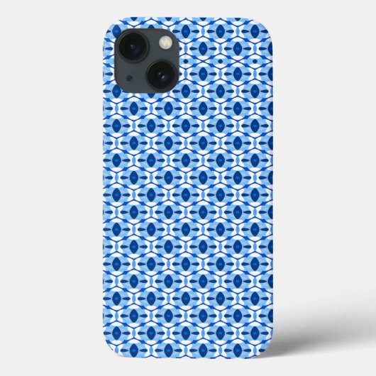 Coques Case-Mate iPhone Bleu bleu marine et bleu clair Abstrait géométriqu (Verso)