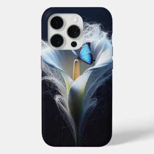 Coque iPhone 15 Pro Bleu Bleu Papillon Morpho Commun En Lily