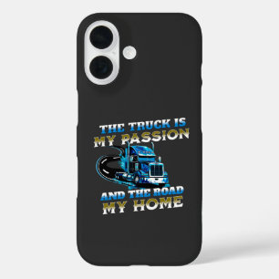 Coques iPhone 16 Bleu Camion Speed Road Passion Home Conception du