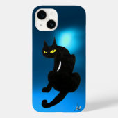 Coques Case-Mate iPhone Bleu CAT NOIR (Verso)
