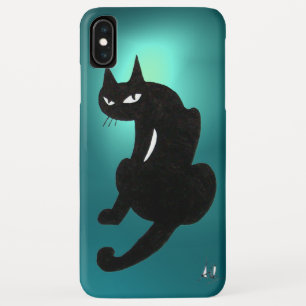 Coques Pour iPhone Bleu CAT NOIR