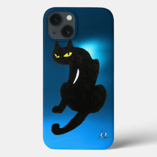 Coques Pour iPhone Bleu CAT NOIR