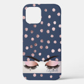 Coques Case-Mate iPhone Bleu Charmant, Confetti, Cool Faux Lashes (Verso)