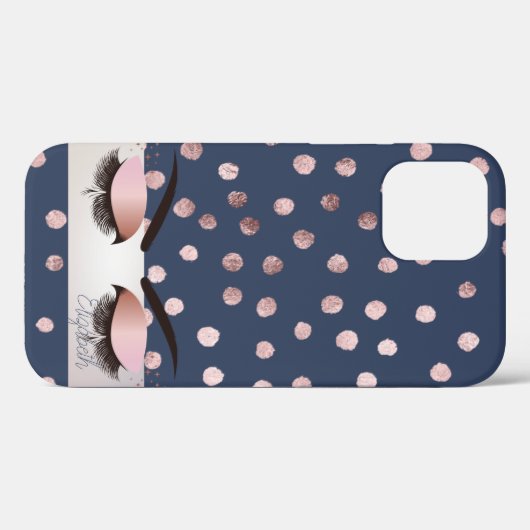 Coques Case-Mate iPhone Bleu Charmant, Confetti, Cool Faux Lashes (Verso (horizontal))