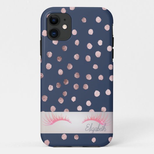 Coques Case-Mate iPhone Bleu Charmant, Confetti, Parties scintillant Faux (Dos)