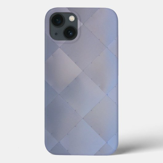 Coques Case-Mate iPhone Bleu Checkered moderne brillant en métal (Verso)