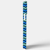 Coques Case-Mate iPhone Bleu Chevron Zigzag (Verso / Droite)