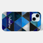 Coques Case-Mate iPhone Bleu chic gris turquoise (Verso (horizontal))
