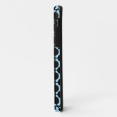 Coques Case-Mate iPhone Bleu clair avec géométrie noire (Dos/Gauche)