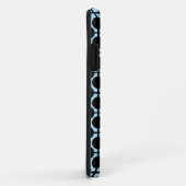 Coques Case-Mate iPhone Bleu clair avec géométrie noire (Dos/Droite)