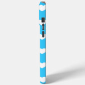 Coques Case-Mate iPhone Bleu Clair - Coeurs Pointe Polka Stylish (Verso / Gauche)