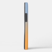 Coques Case-Mate iPhone Bleu clair minimal à dégradé orange (Verso / Droite)