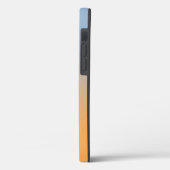 Coques Case-Mate iPhone Bleu clair minimal à dégradé orange (Verso / Gauche)