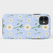 Coques Case-Mate iPhone Bleu clair Motif de marguerite d'été (Dos (Horizontal))
