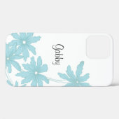 Coques Case-Mate iPhone Bleu clair sur blanc (Verso (horizontal))