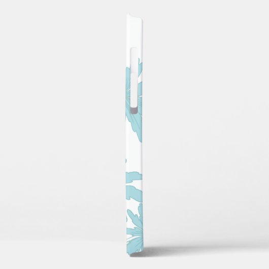 Coques Case-Mate iPhone Bleu clair sur blanc (Verso / Gauche)