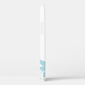 Coques Case-Mate iPhone Bleu clair sur blanc (Verso / Droite)