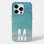Coques Case-Mate iPhone Bleu clair Turquoise Parties scintillant brillante (Verso)