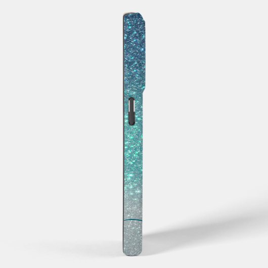 Coques Case-Mate iPhone Bleu clair Turquoise Parties scintillant brillante (Verso / Droite)