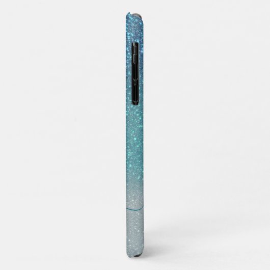 Coques Case-Mate iPhone Bleu clair Turquoise Parties scintillant brillante (Dos/Gauche)